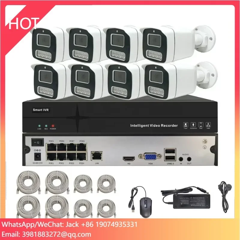 Nvr Kit 4 Camera 5Mp Poe - Kit Système de Surveillance CCTV Extérieur/Intérieur