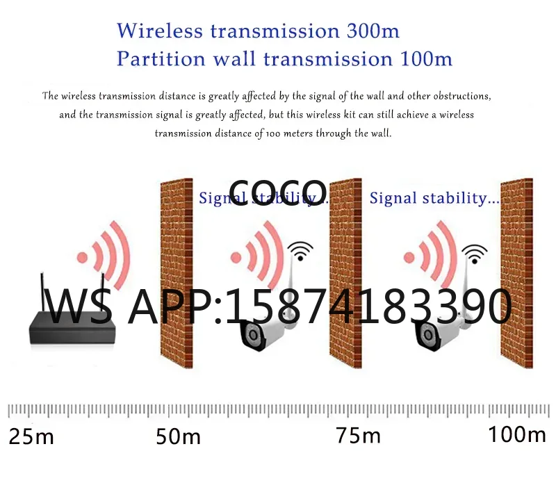 Cctv Camera System 8 Camera Wireless - Système de vidéosurveillance WiFi 8 canaux