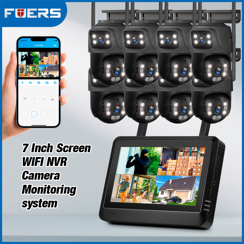Cctv Camera System 8 Camera Wireless - FUERS 7 pouces NVR écran 8CH