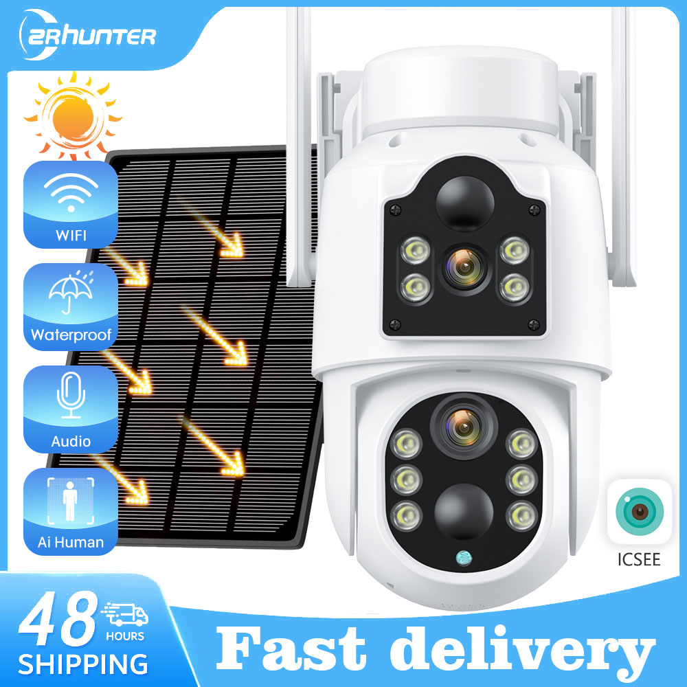 Ip Camera 4K 8Mp Outdoor Ptz - Caméra solaire 4K 8MP batterie intégrée