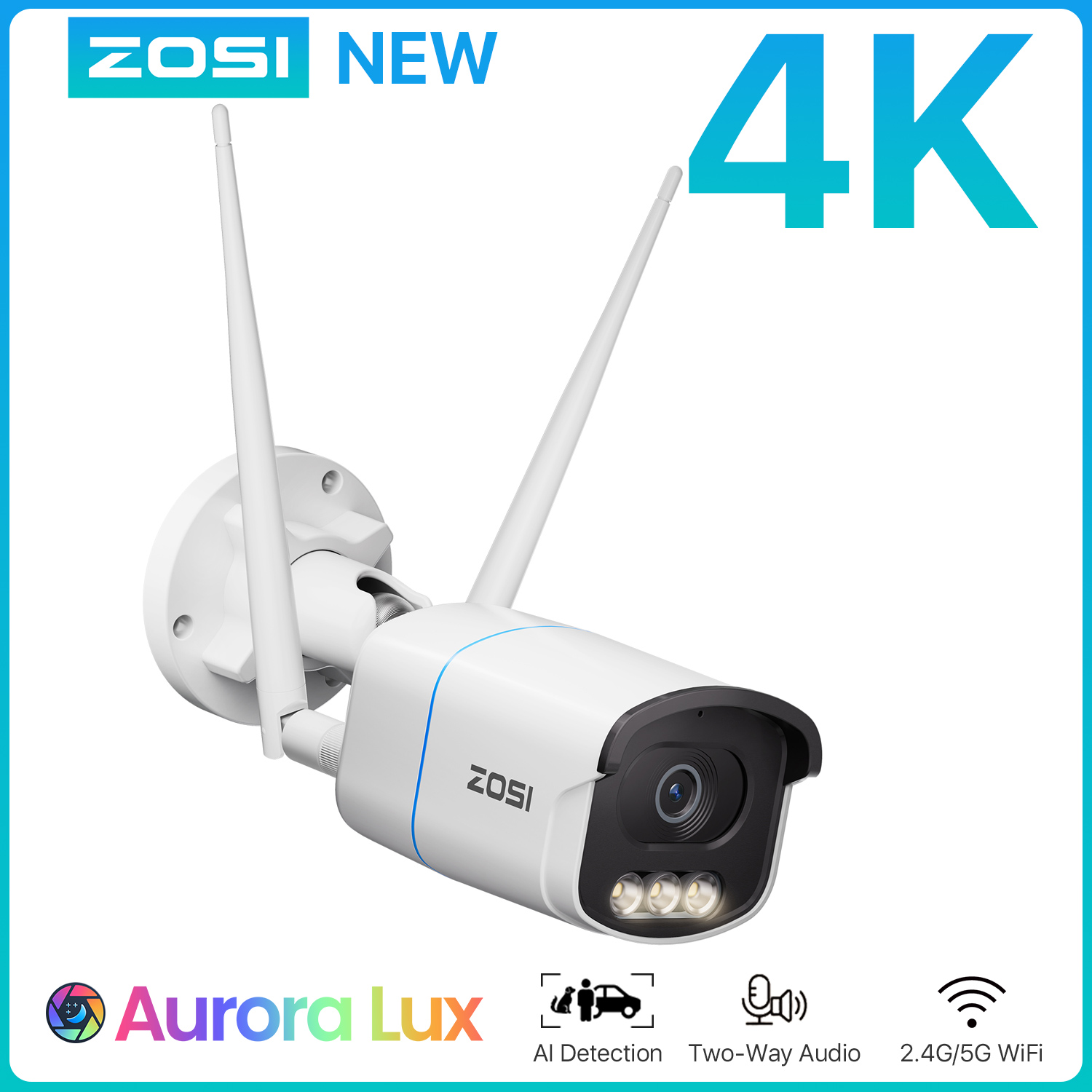 Cctv Camera System 8 Camera Wireless - Caméra de sécurité WiFi ZOSI C186A