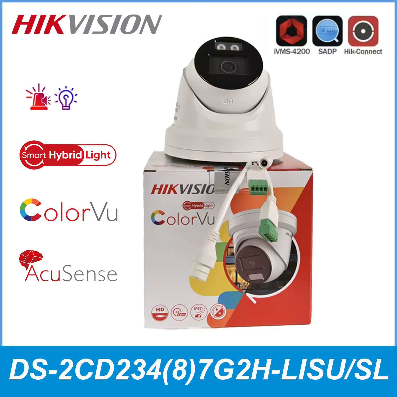 Hikvision Ip Camera 8Mp Dome - Caméra IP PoE intelligente hybride 4MP