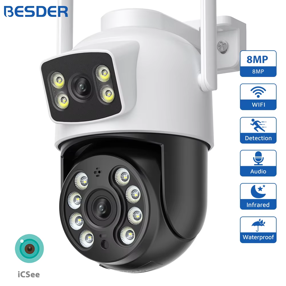 Cctv Camera System 8 Camera Wireless - BESDER-Caméra de surveillance extérieure PTZ IP