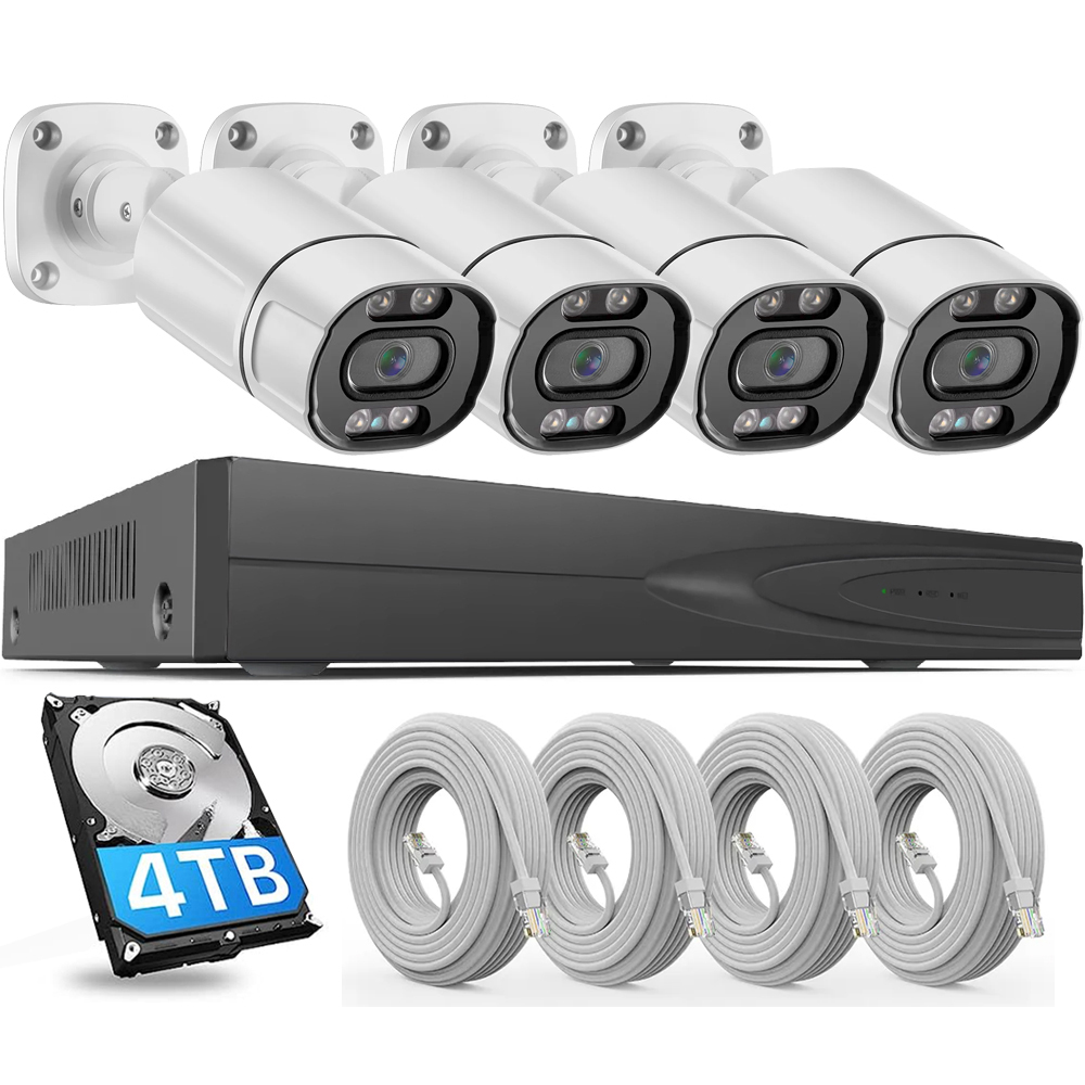 Nvr Kit 4 Camera 5Mp Poe - Systèmes de caméra de Surveillance 4K
