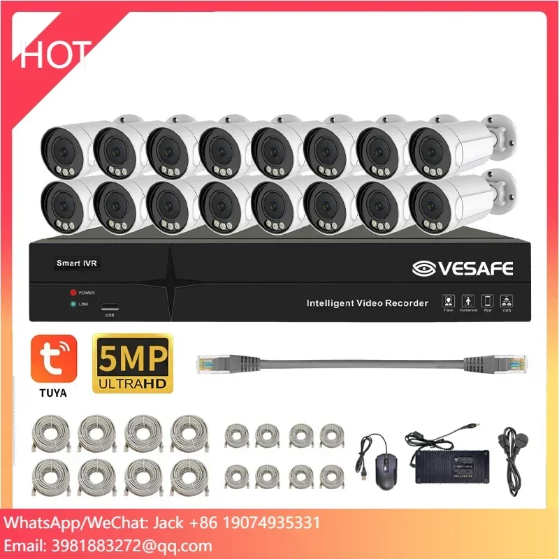 Nvr Kit 4 Camera 5Mp Poe - Kit de surveillance extérieure VESAFE Tuya