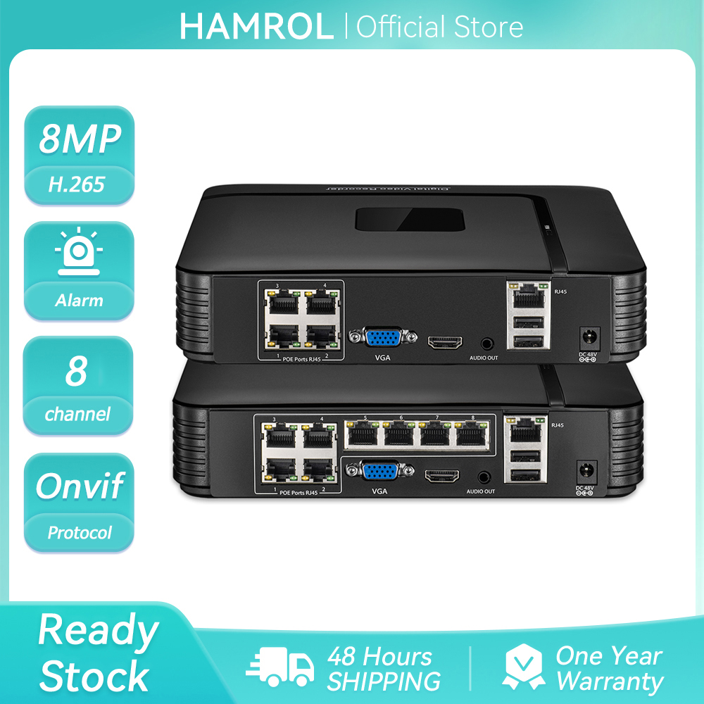 Cctv Nvr System 8 Channel 4K Poe - Enregistreur vidéo NVR 4K 8MP HD