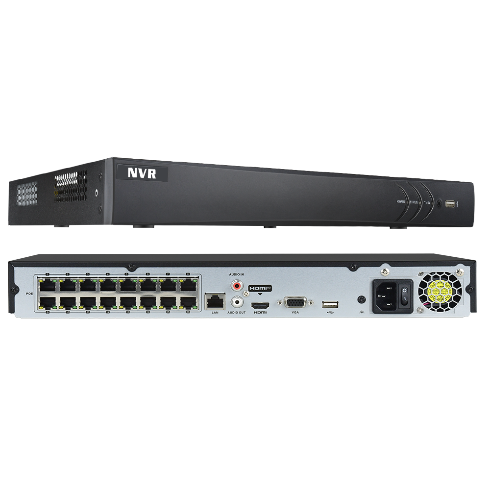 Nvr 16 Channel 4K H265 - Enregistreur réseau Hikvision compatible 16 canaux