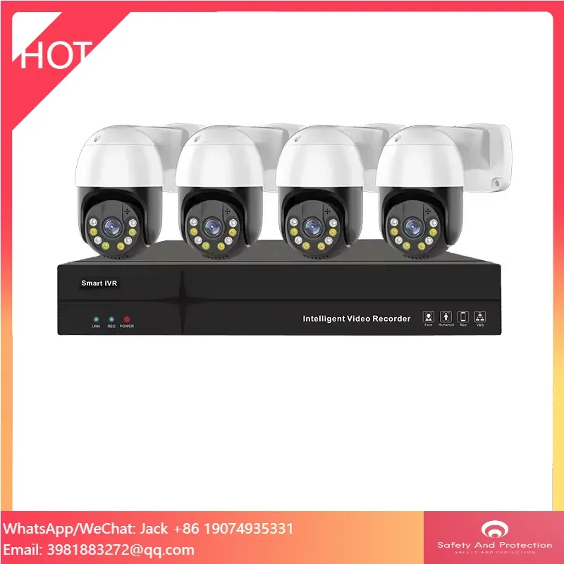 Nvr Kit 4 Camera 5Mp Poe - Ensemble de caméras IP dôme 4