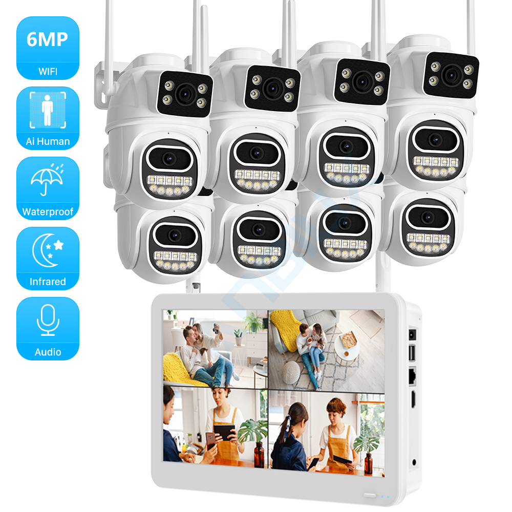 Cctv Camera System 8 Camera Wireless - Système de vidéosurveillance sans fil, kit