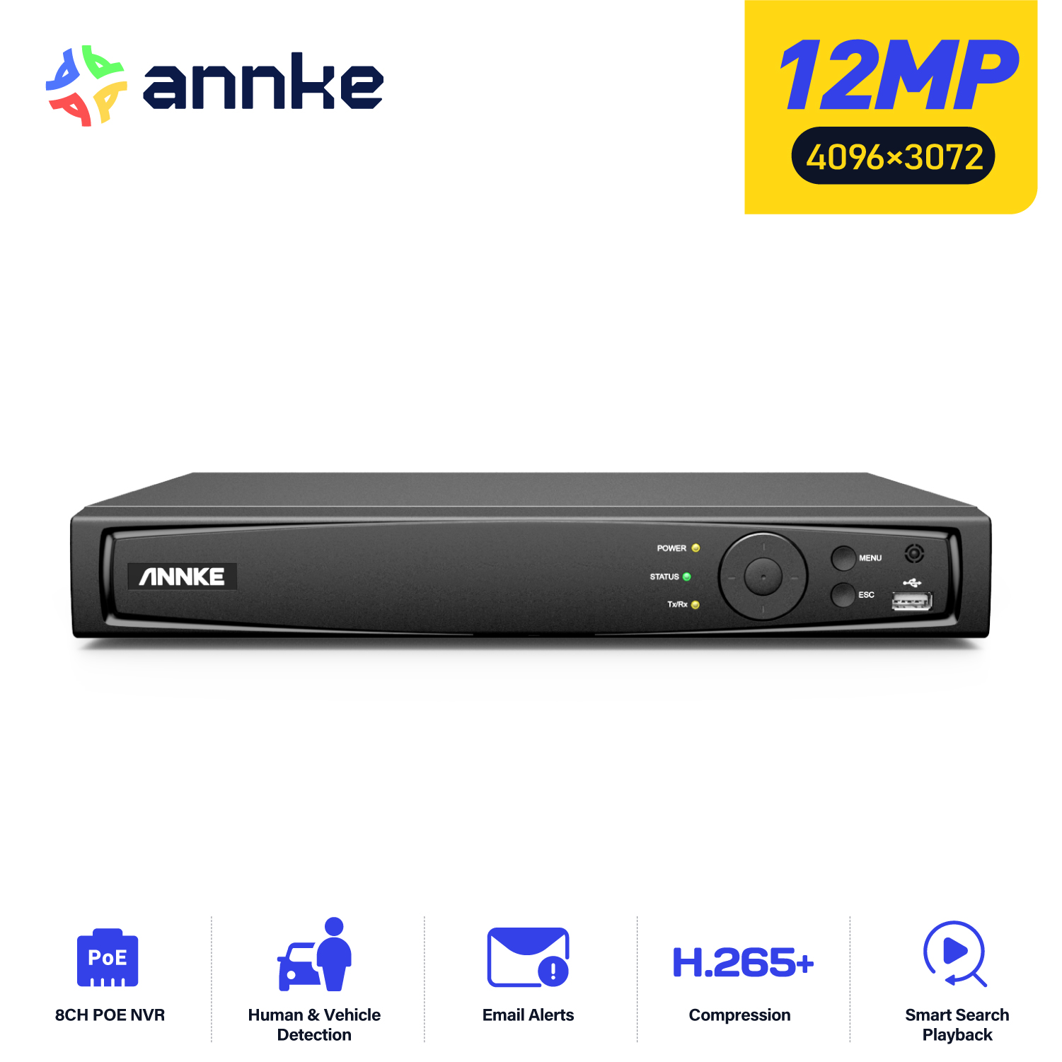 Dahua Nvr 16 Channel - ANNKE 8CH 16CH 12MP POE enregistreur