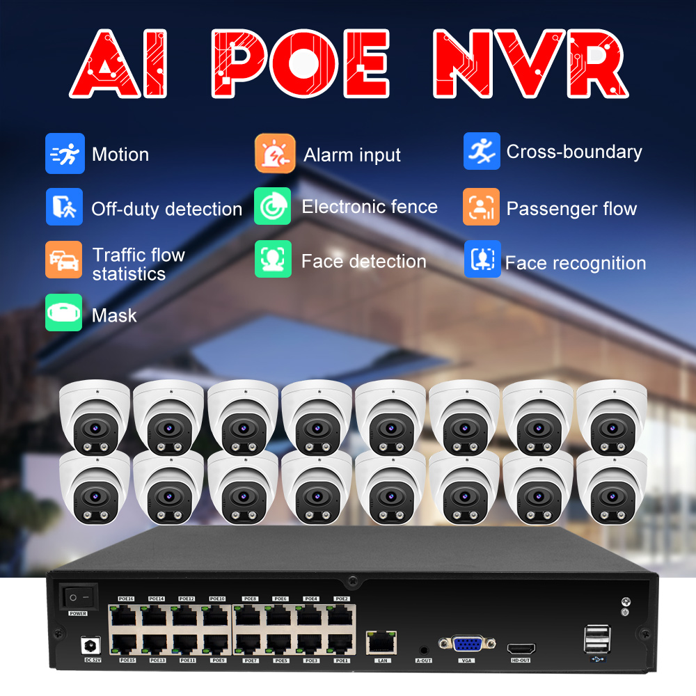 Nvr 16 Channel 4K H265 - Kit NVR 16 canaux 4K avec