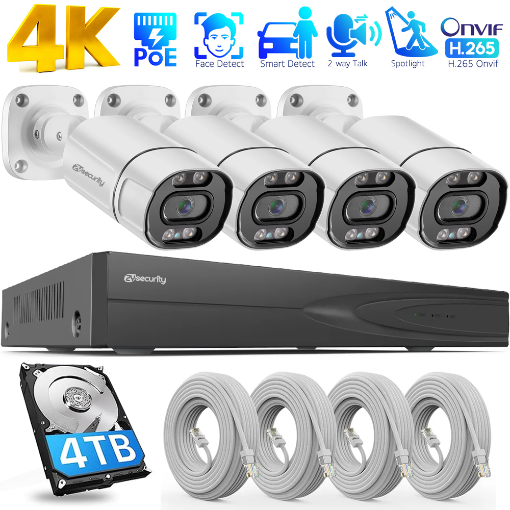 Nvr Kit 4 Camera 5Mp Poe - Système de caméra de sécurité PoE