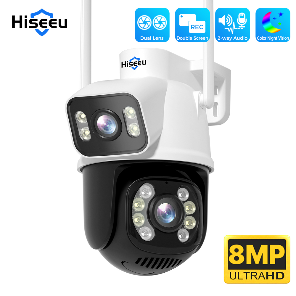 Ip Camera 4K 8Mp Outdoor Ptz - Caméra de surveillance Wifi Hiseeu 4K