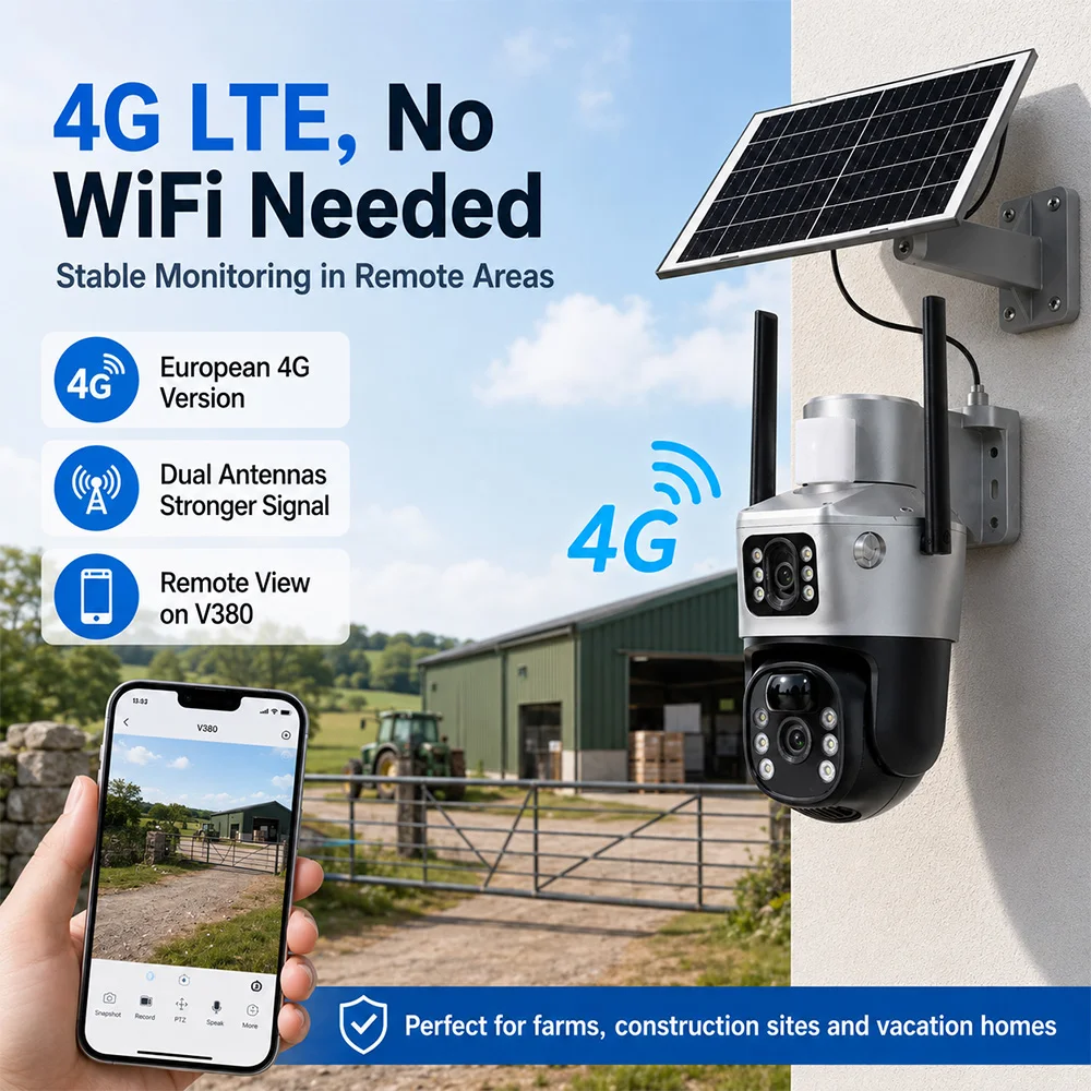 Caméra de sécurité solaire 4G, - Security Camera System Solar 4G avis et prix