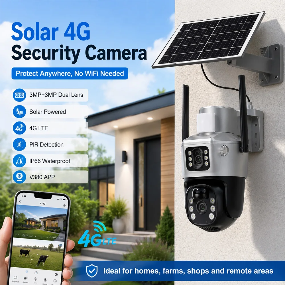 Caméra de sécurité solaire 4G, - Security Camera System Solar 4G avis et prix