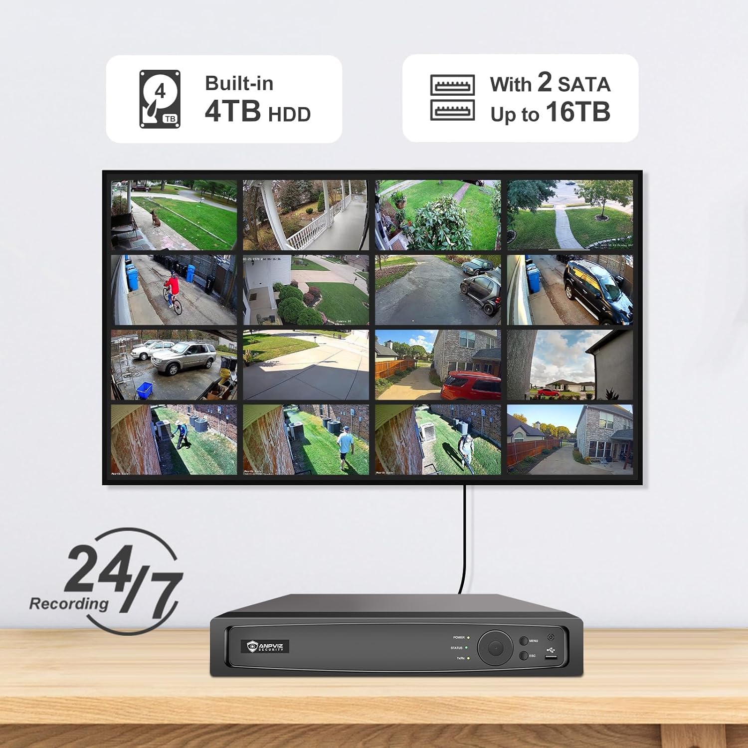 Anpviz 16CH 4K PoE système de  - Nvr 16 Channel 4K H265 avis et prix