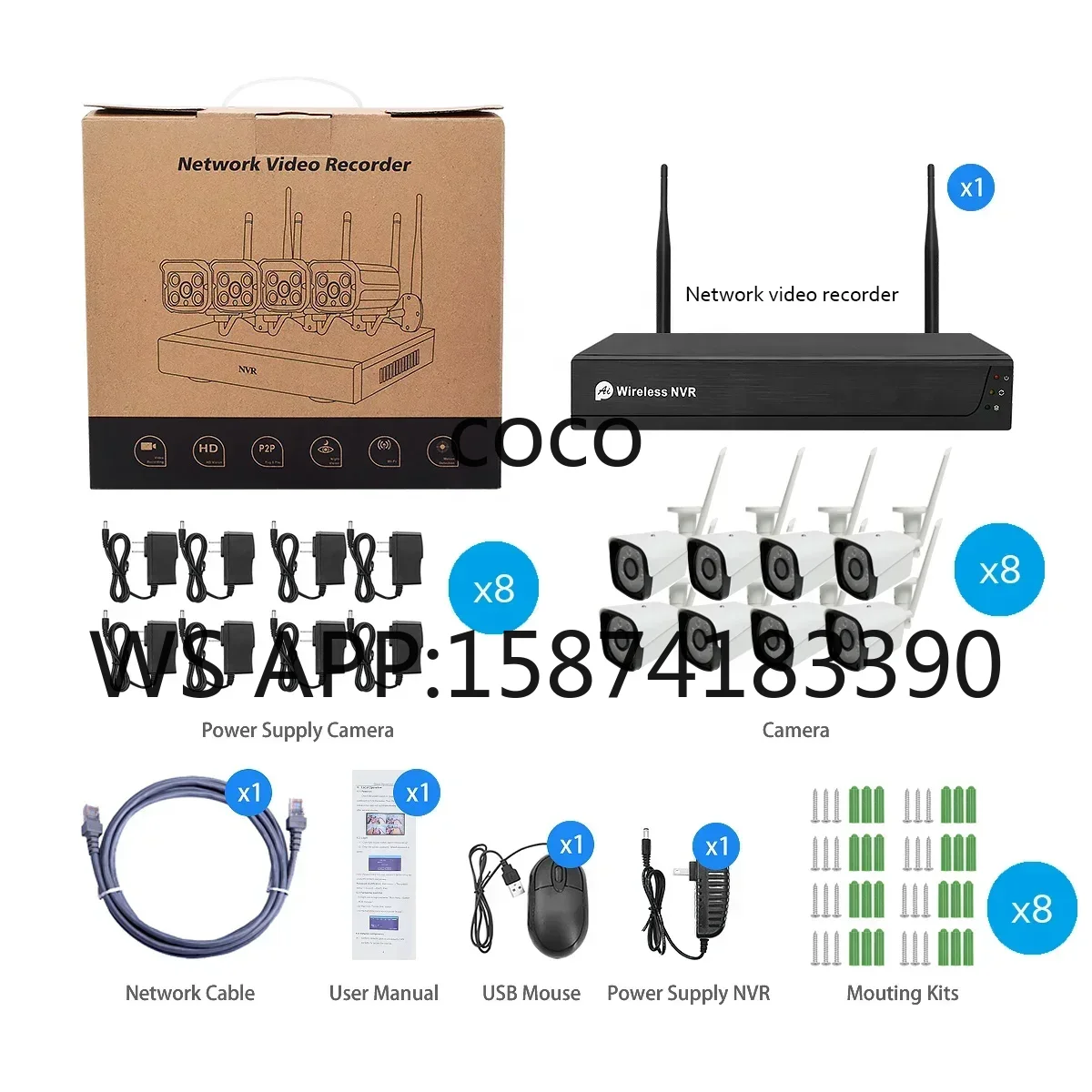 Système de vidéosurveillance W - Cctv Camera System 8 Camera Wireless avis et prix