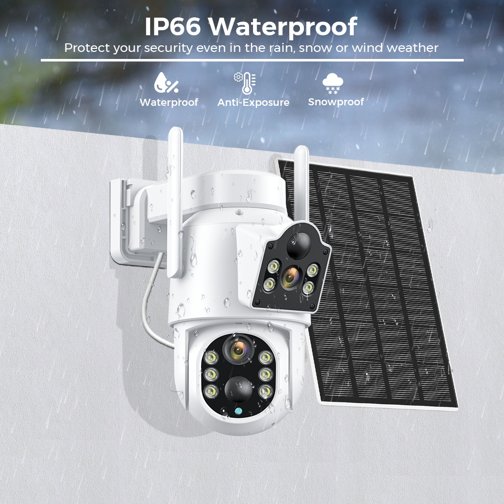Caméra solaire 4K 8MP batterie - Ip Camera 4K 8Mp Outdoor Ptz avis et prix