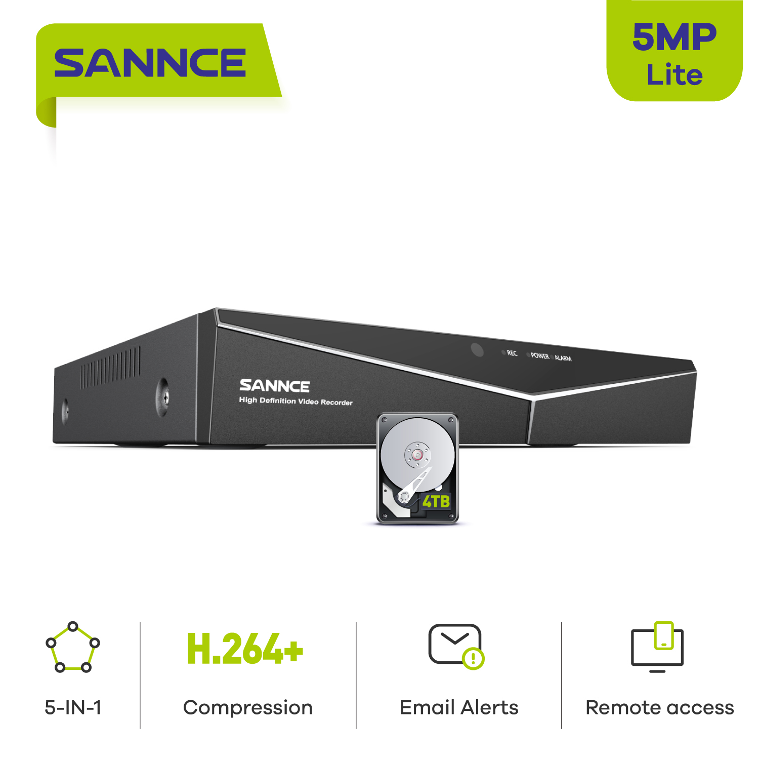 SANNCE-Enregistreur vidéo numé - Cctv Hard Drive 4Tb Surveillance avis et prix