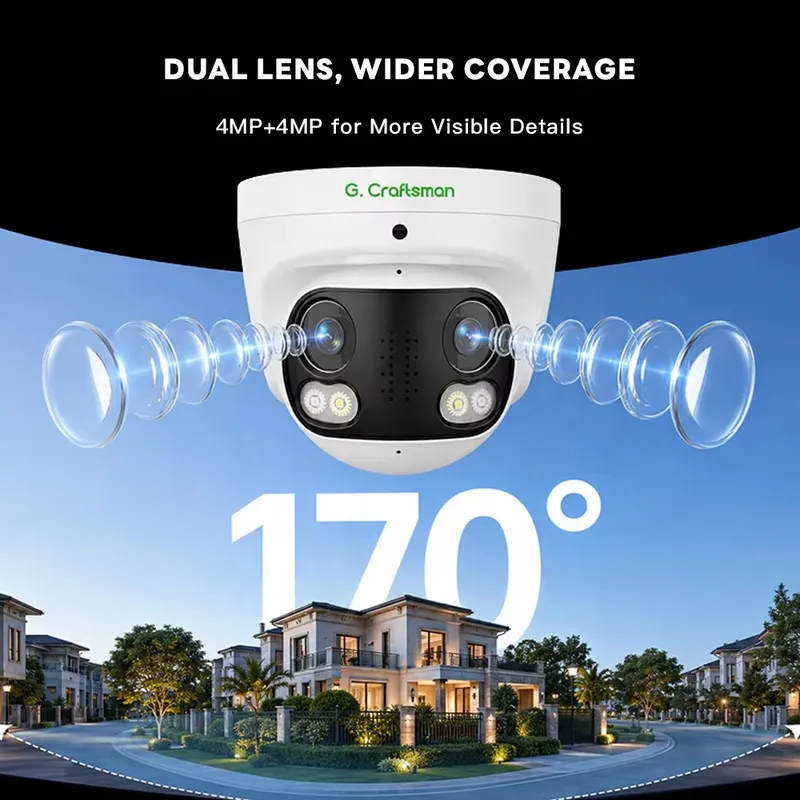 Caméra dôme panoramique 4K 8MP - Cctv Camera 180 Degree Panoramic avis et prix