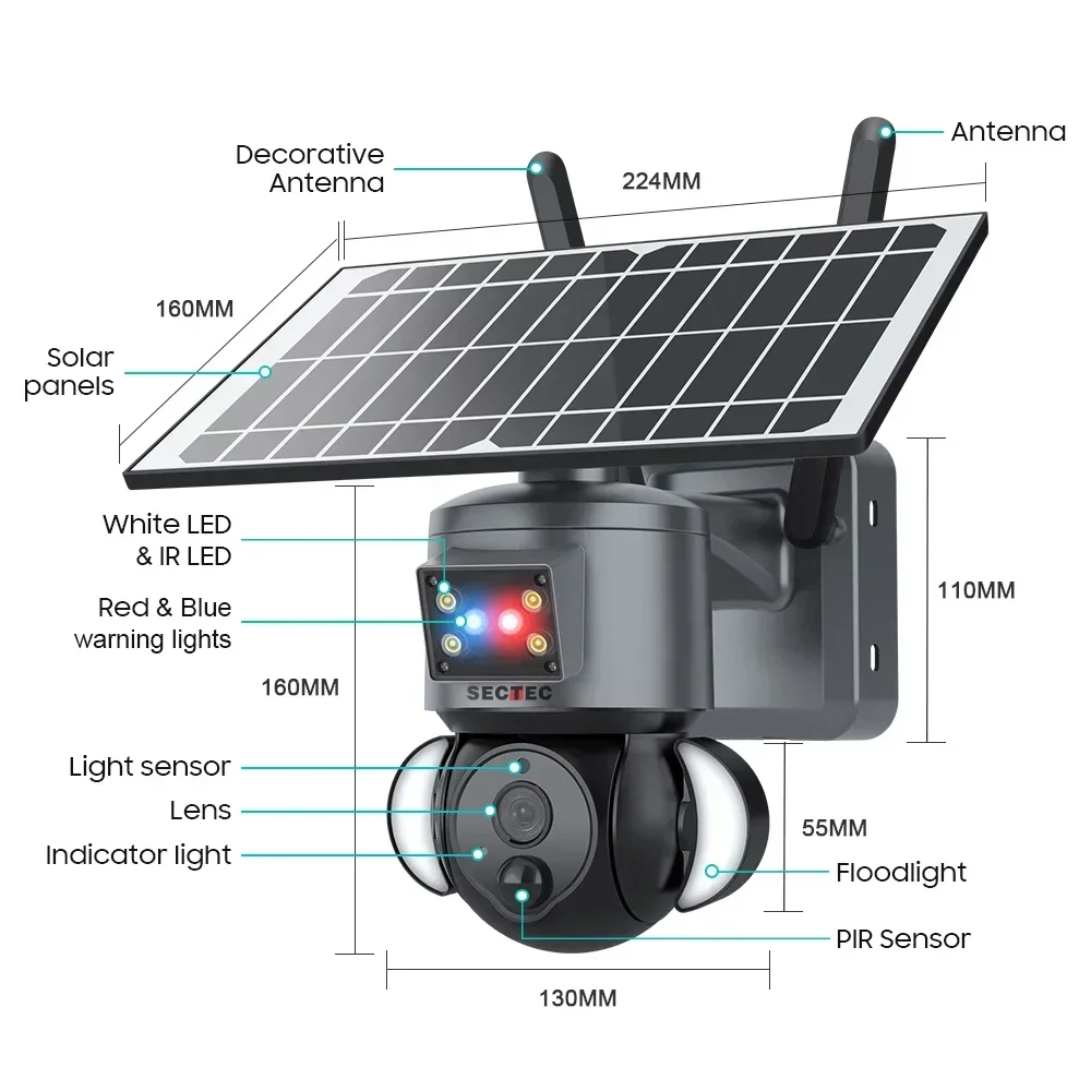 Caméra de surveillance solaire - Security Camera System Solar 4G avis et prix