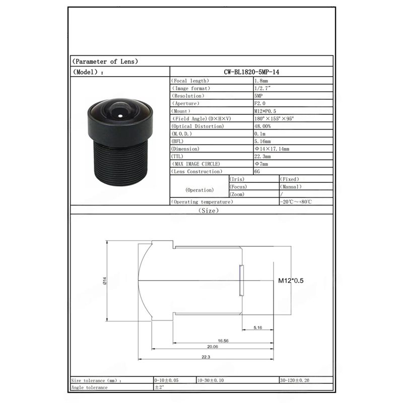 Accessoires de caméra d'enregi - Cctv Camera 180 Degree Panoramic avis et prix