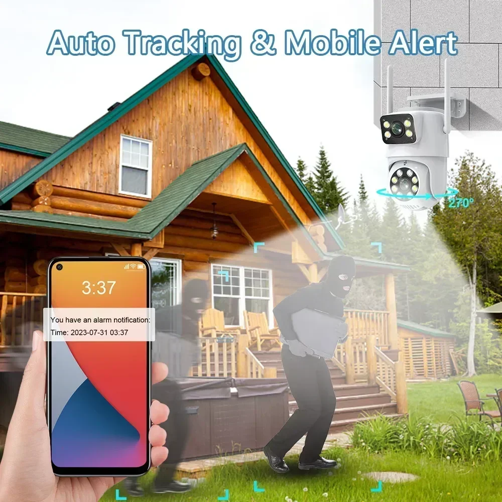 Caméra de sécurité Tuya à doub - Ip Camera 4K 8Mp Outdoor Ptz avis et prix