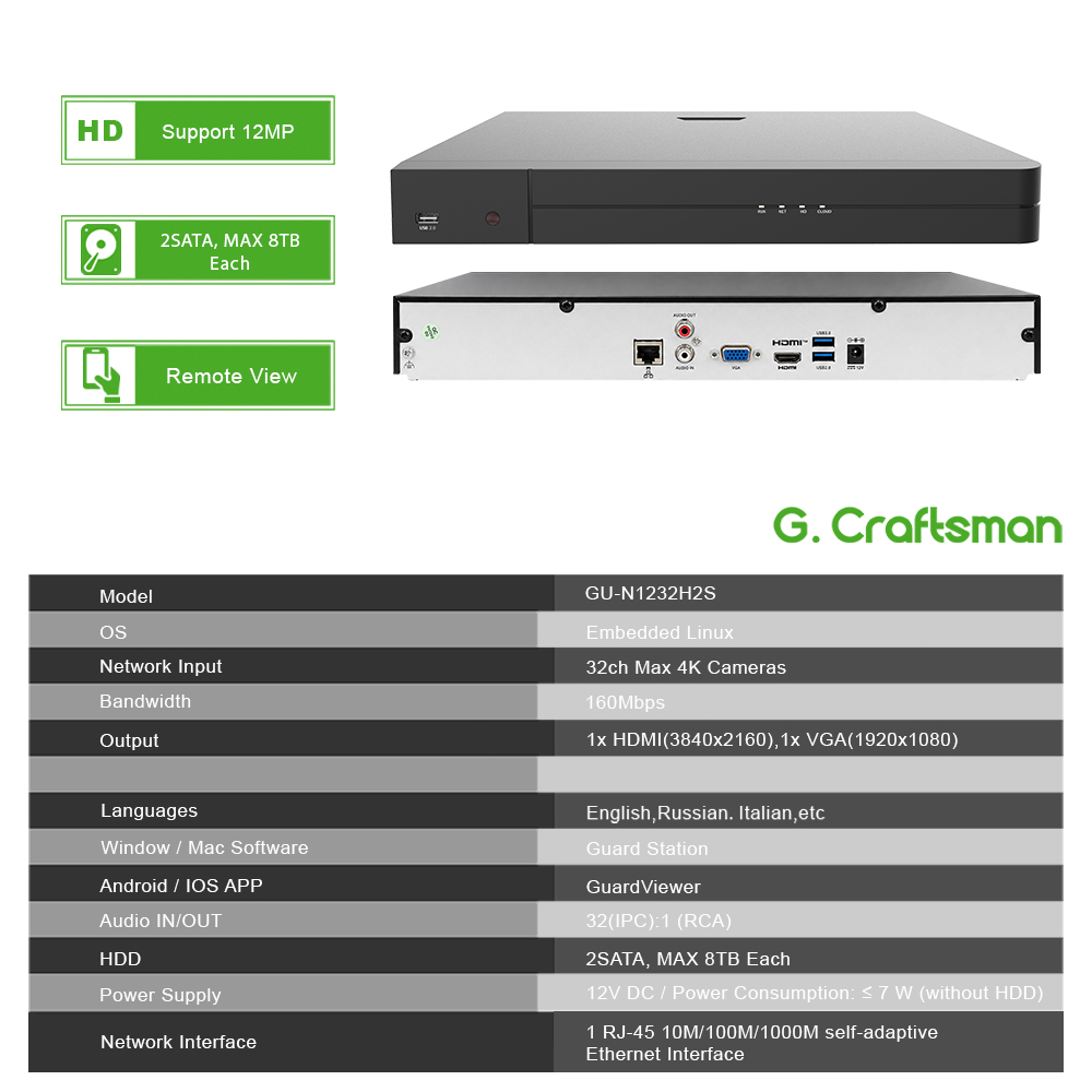 UNI 32CH NVR 12MP enregistreur - Nvr 32 Channel 12Mp avis et prix