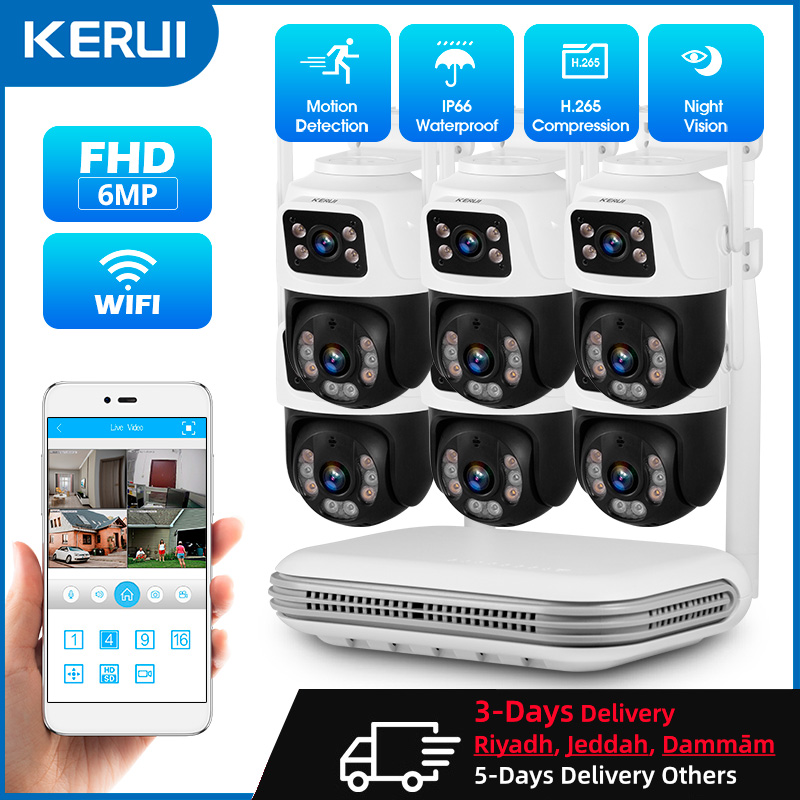 KERUI Étanche 6MP HD Sans Fil  - Cctv Camera System 8 Camera Wireless avis et prix