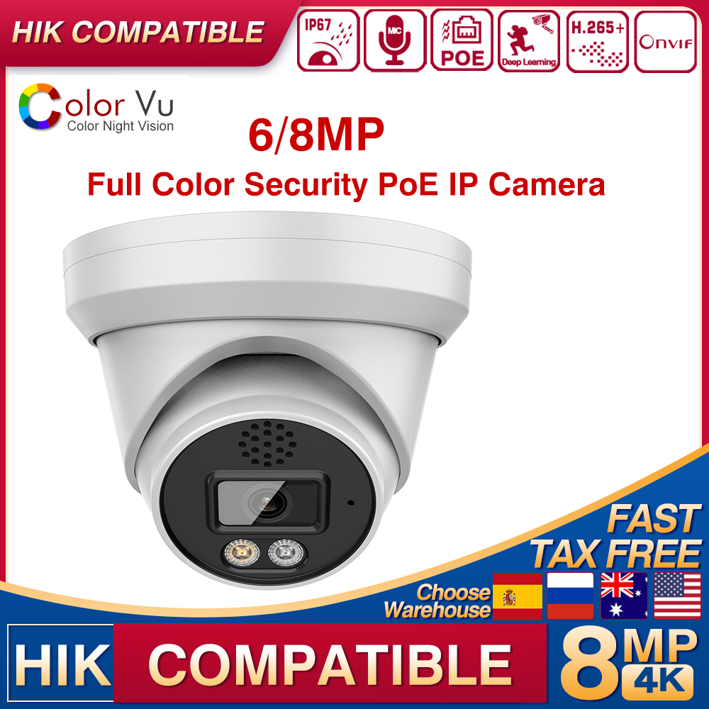 Hikvision Compatible 4K 8MP 6M - Hikvision Ip Camera 8Mp Dome avis et prix