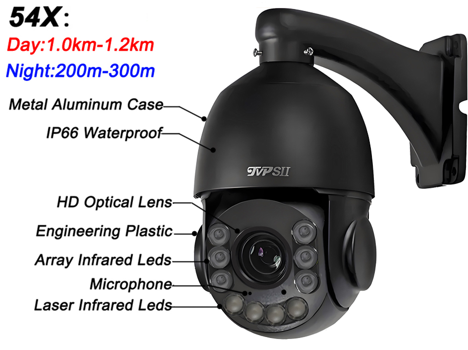 Laser LED métal suivi automati - Ip Camera 4K 8Mp Outdoor Ptz avis et prix