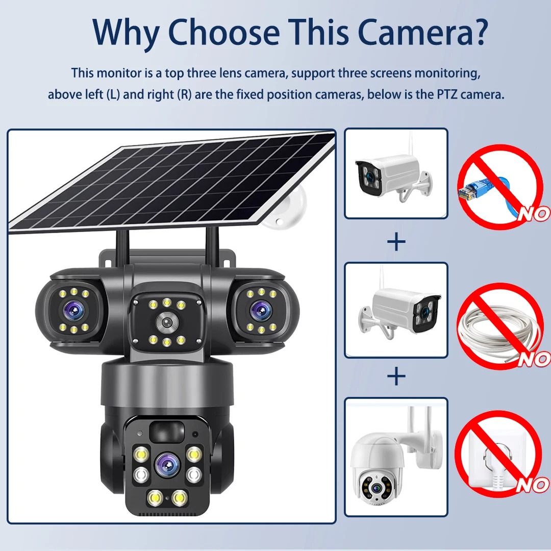 Caméra de sécurité IP V380 à 3 - Cctv Camera System 8 Camera Wireless avis et prix