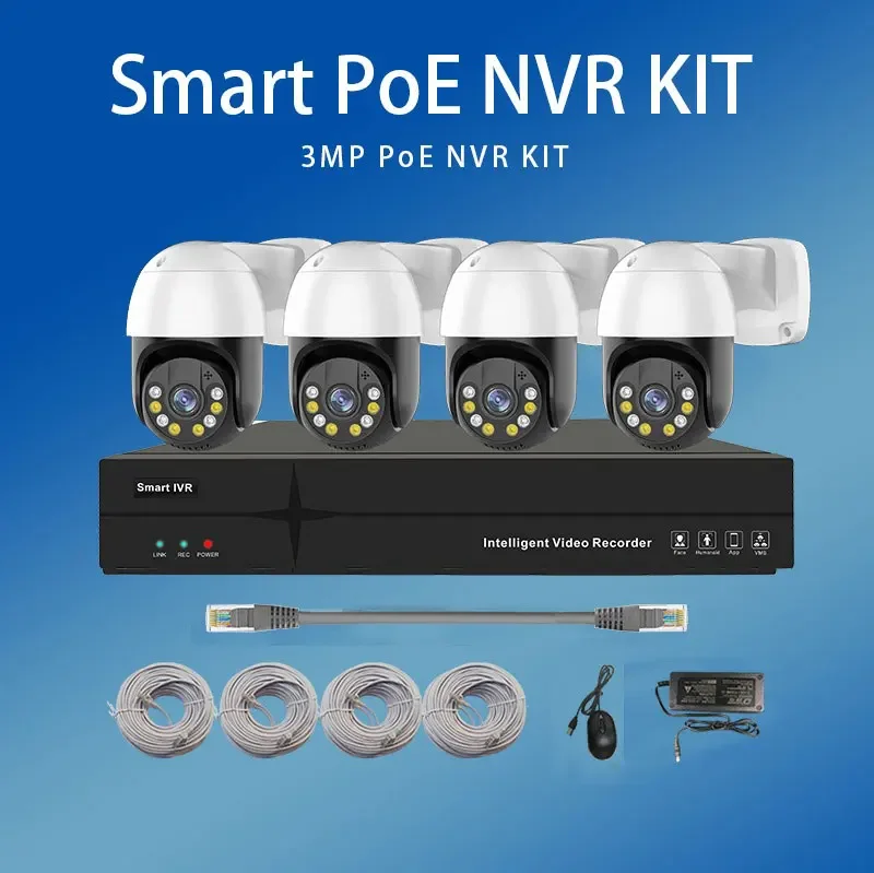 Ensemble de caméras IP dôme 4  - Nvr Kit 4 Camera 5Mp Poe avis et prix