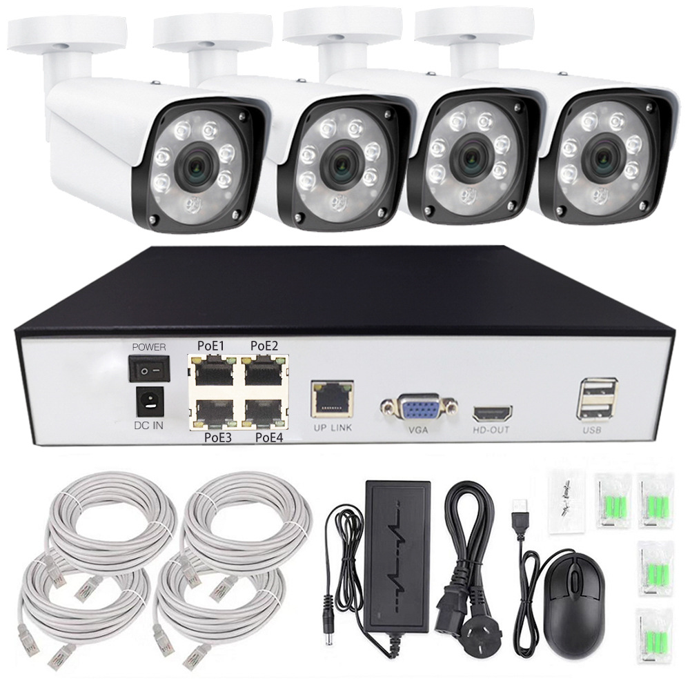 Kit NVR POE 4 canaux AI, 4 cam - Nvr Kit 4 Camera 5Mp Poe avis et prix