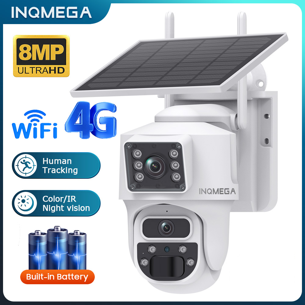 INQMEGA 8MP 4K caméra IP sans  - Security Camera System Solar 4G avis et prix