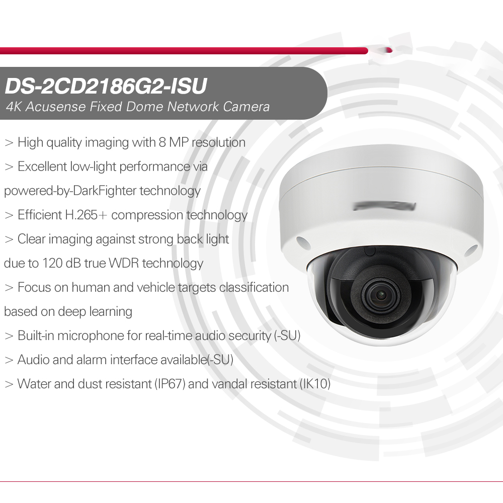 Hikvision caméra IP 8MP 4K Acu - Hikvision Ip Camera 8Mp Dome avis et prix