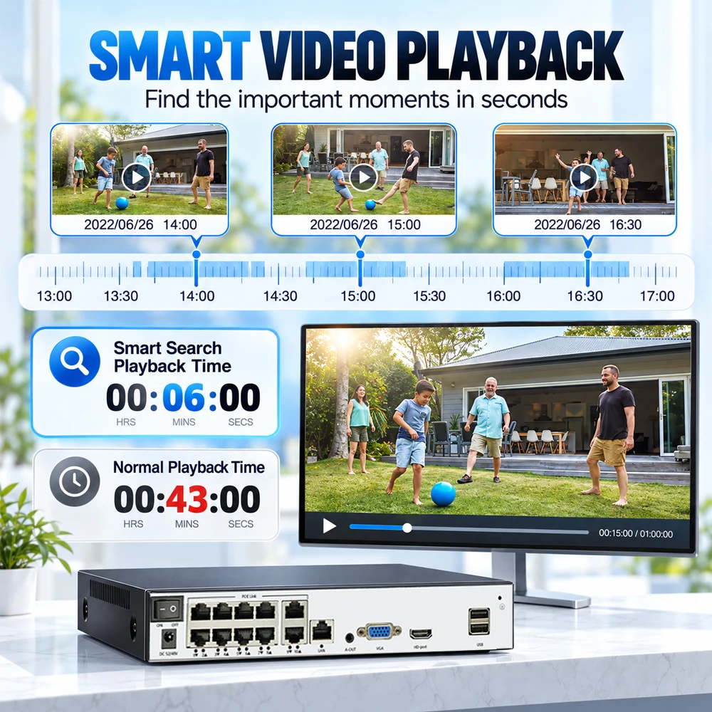 Enregistreur vidéo réseau 8MP  - Poe Security Camera 8Mp 4K avis et prix
