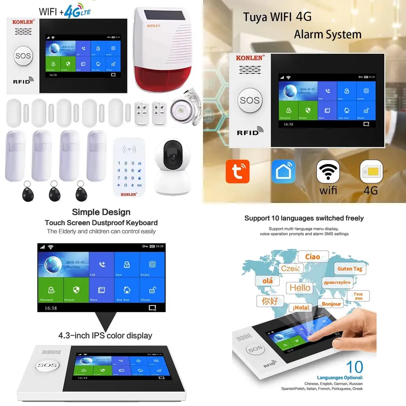 Système d'alarme intelligent T - Security Camera System Solar 4G avis et prix